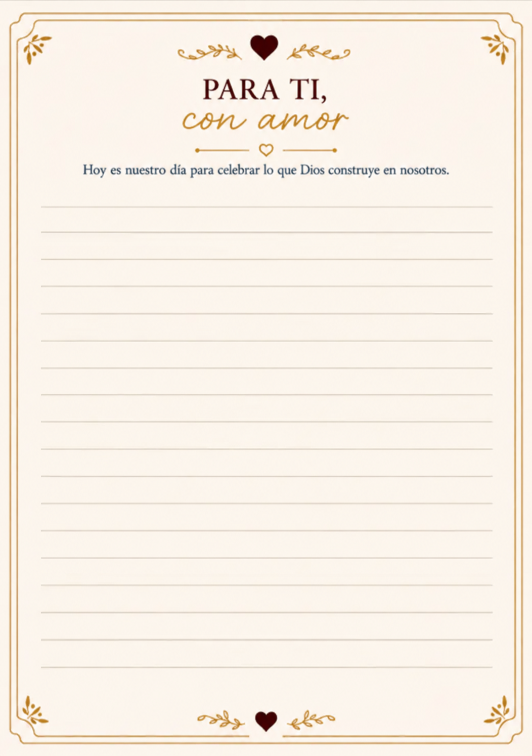 Carta de amor para el cónyuge